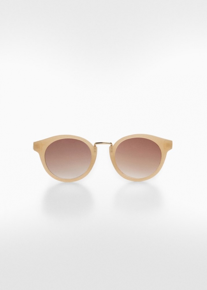 Mango Gafas de sol puente metálico - Vainilla