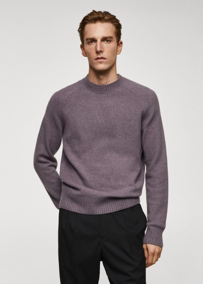 Mango Jersey punto detalles canalé - Lavanda