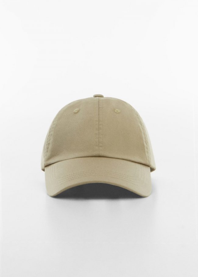 Mango Gorra algodón visera - Marrón claro/pastel