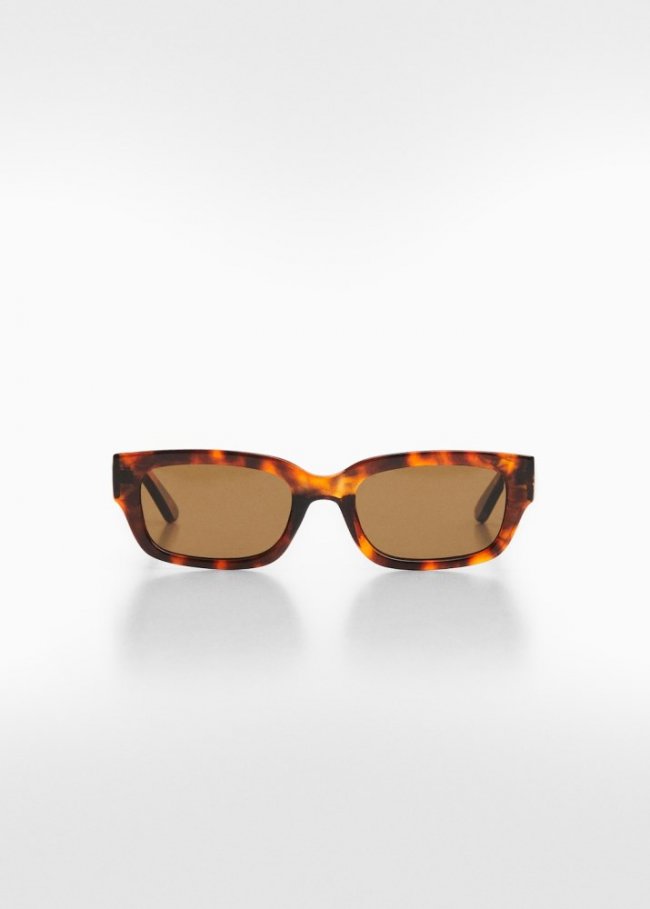 Mango Gafas de sol rectangulares - Chocolate