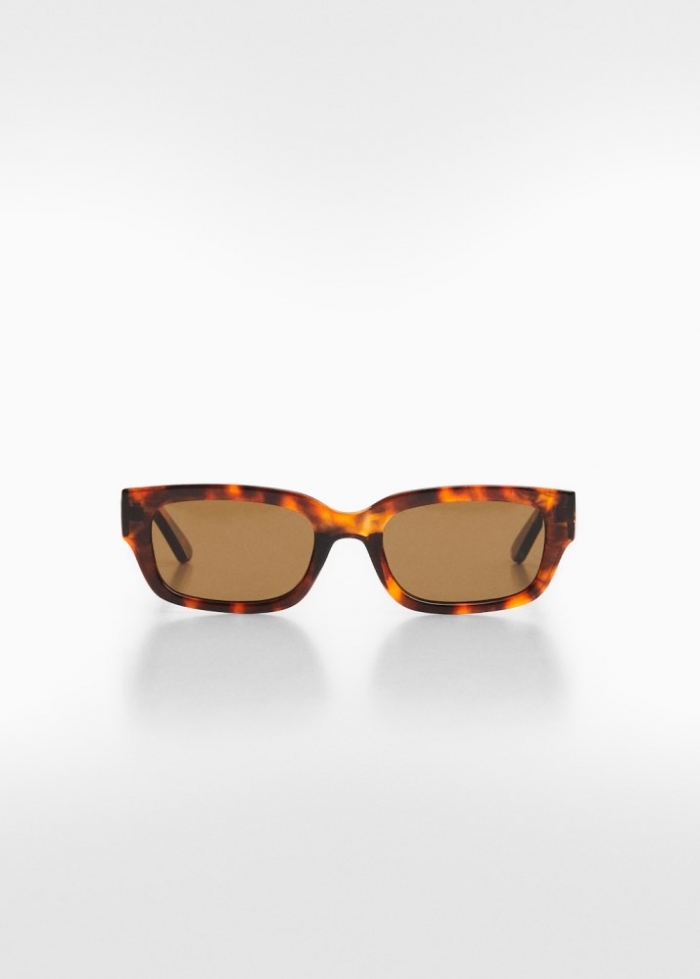 Mango Gafas de sol rectangulares - Chocolate
