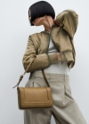 Mango Bolso bandolera solapa - Khaki