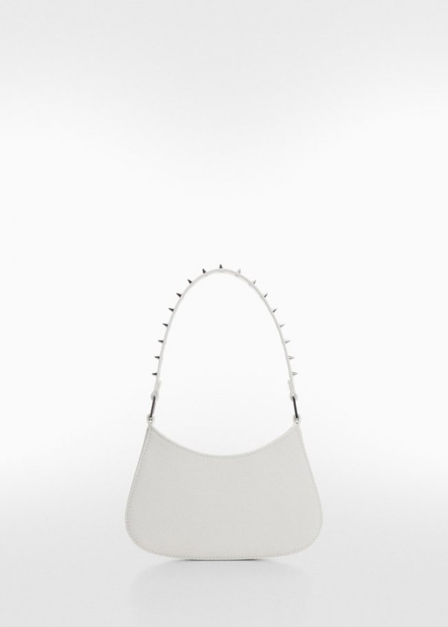 Mango Bolso asa tachuelas - Blanco