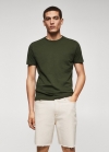 Mango Camiseta básica algodón lightweight - Verde bosque