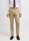 Mango Pantalón traje slim fit 100% lino - Marrón medio