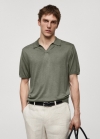Mango Polo punto manga corta - Verde bosque