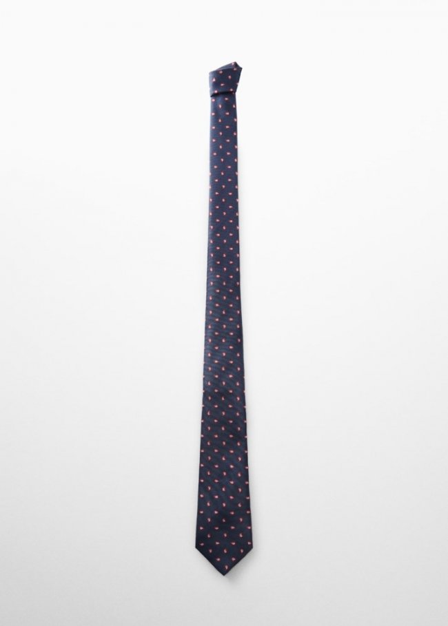 Mango Corbata estampado anti manchas - Azul marino
