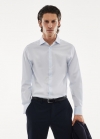 Mango Camisa traje microestructura stretch - Azul celeste