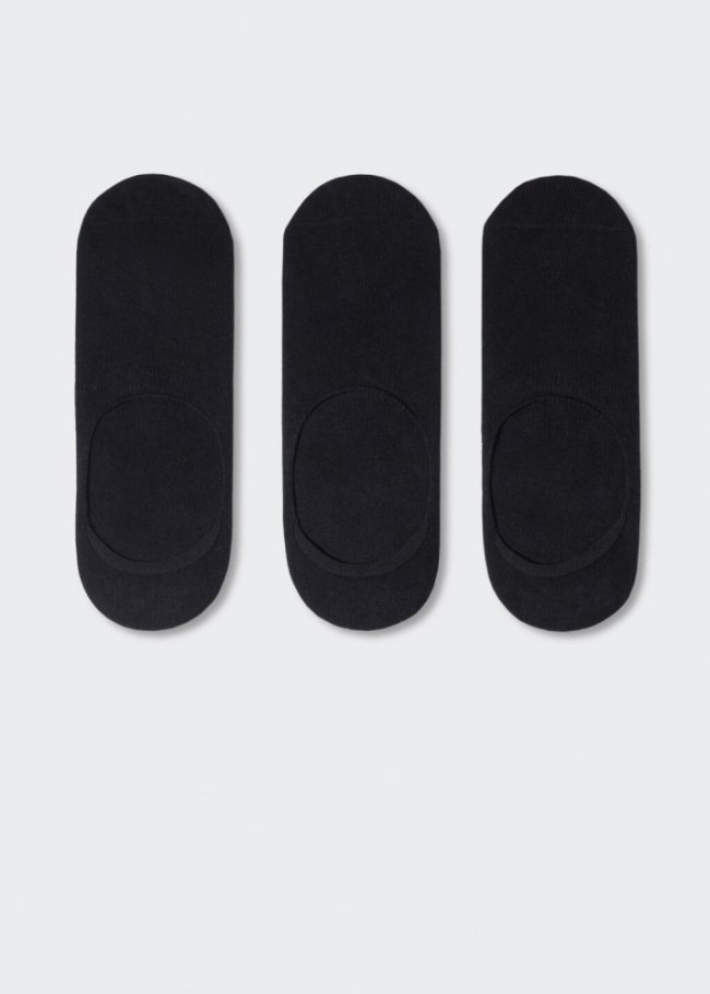 Mango Pack 3 calcetines invisibles - Negro