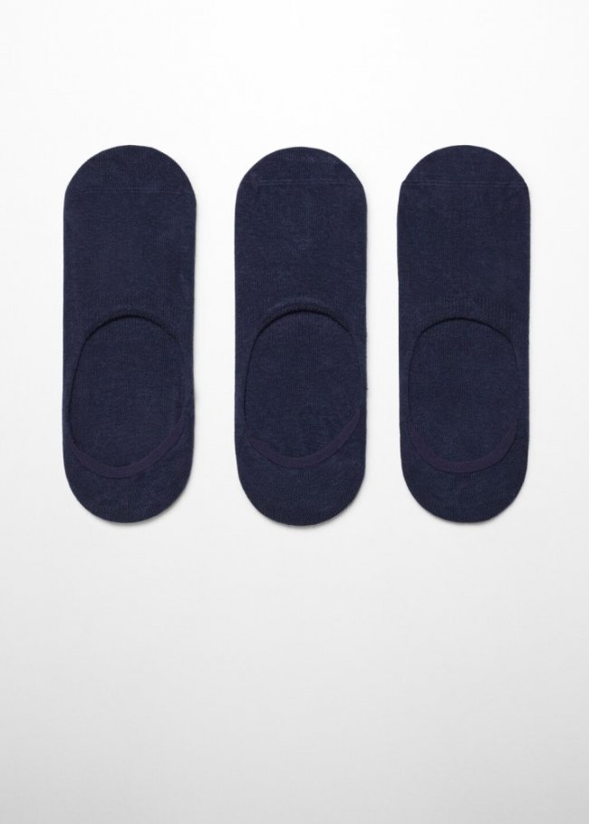Mango Pack 3 calcetines invisibles - Azul marino
