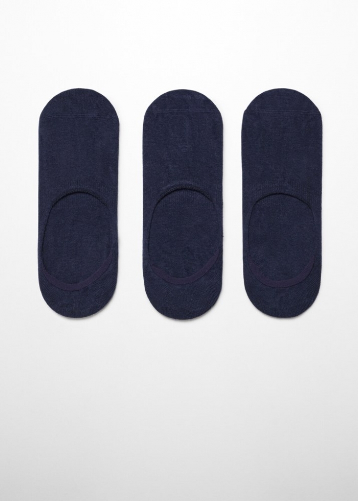 Mango Pack 3 calcetines invisibles - Azul marino