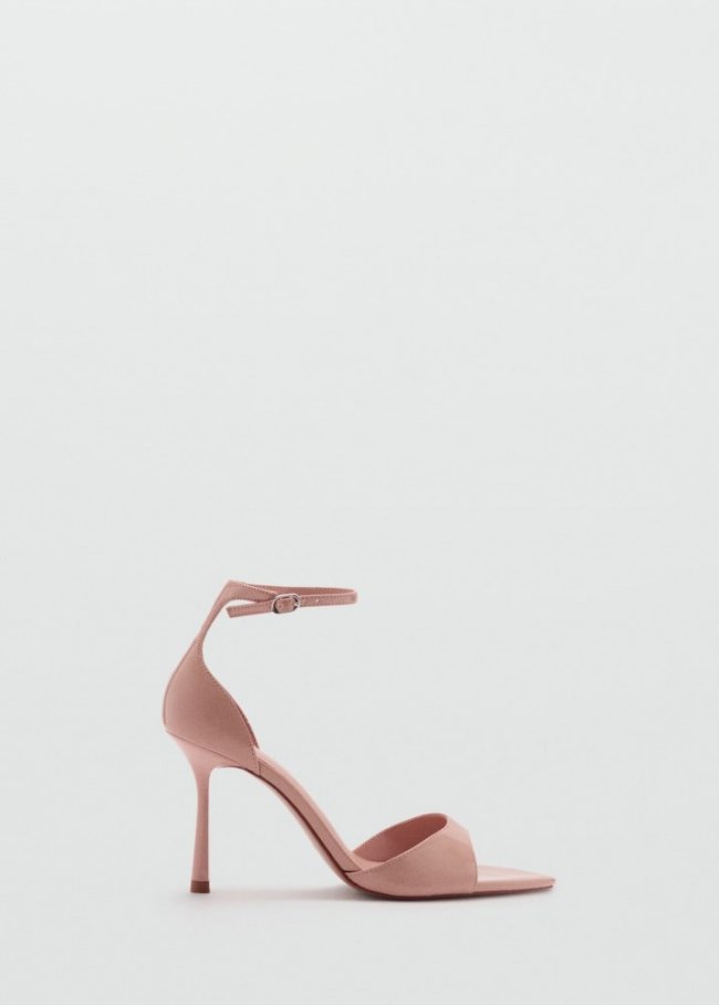 Mango Sandalia tacón pulsera - Nude