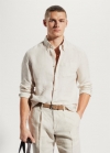 Mango Camisa slim fit 100% lino - Arena