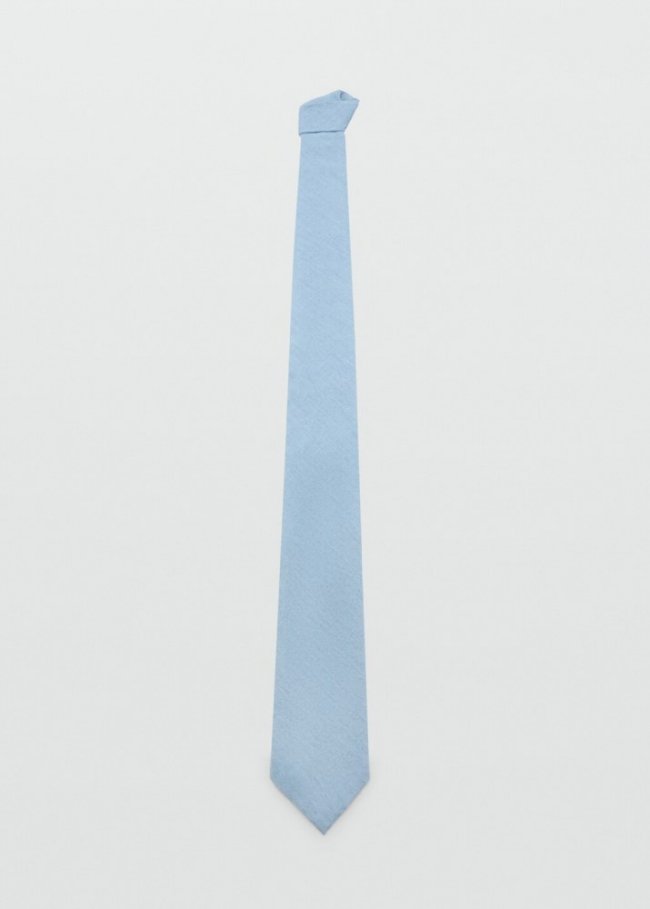 Mango Corbata 100% algodón estructura - Azul