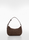 Mango Bolso hombro fibra natural - Chocolate