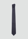 Mango Corbata lana 100% diseño geométrico - Azul marino oscuro