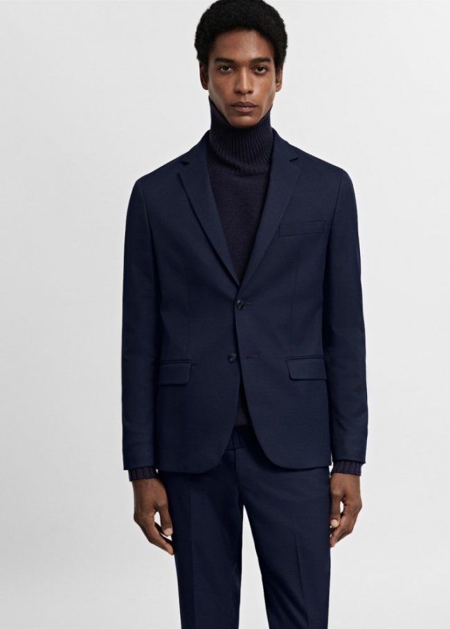 Mango Americana traje París super slim fit - Azul marino oscuro