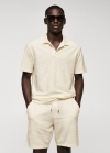 Mango Polo estructura cuello bowling - Crudo