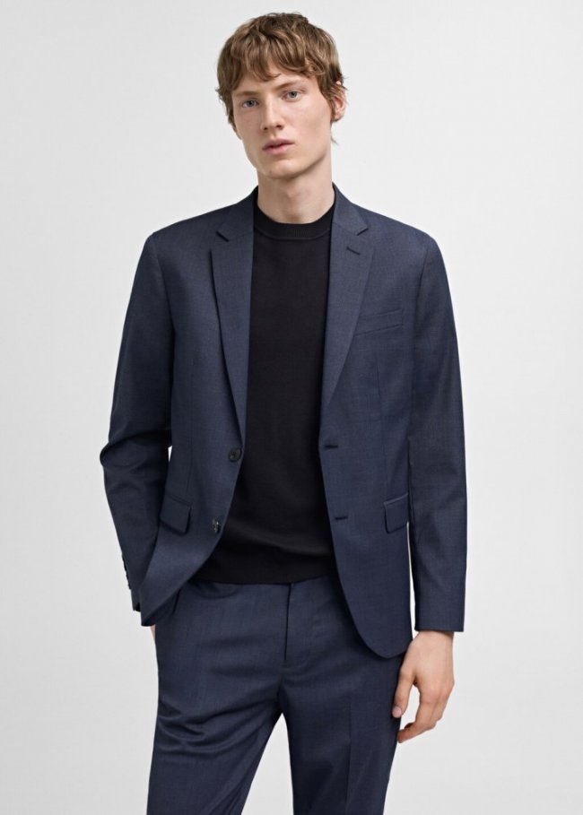 Mango Americana traje París super slim fit - Azul indigo