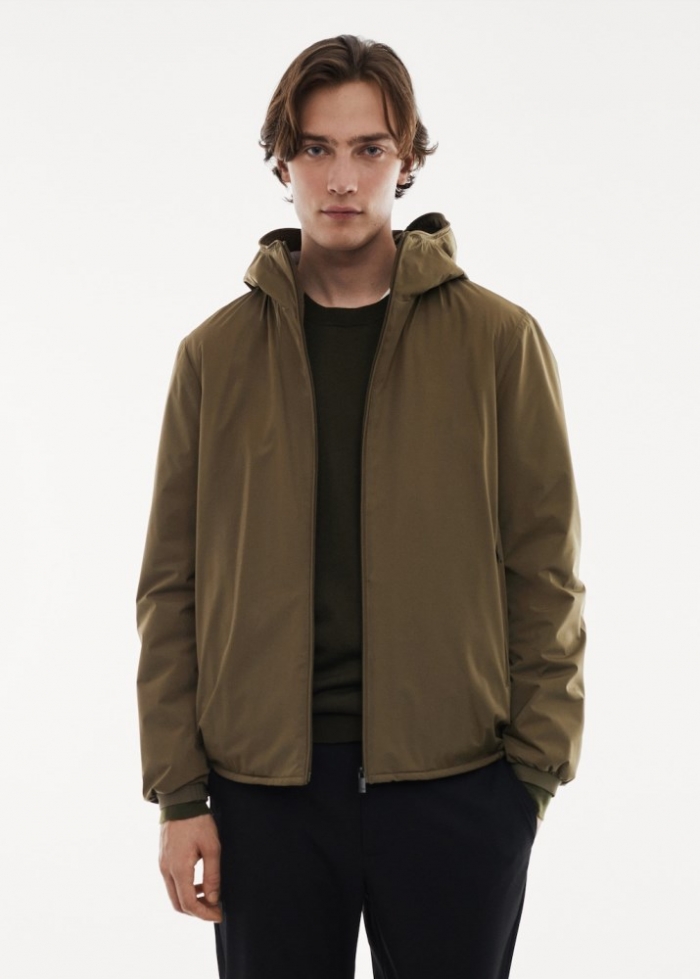 Mango Chaqueta acolchada capucha water-repellent - Khaki