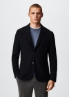 Mango Americana slim fit lana - Azul marino