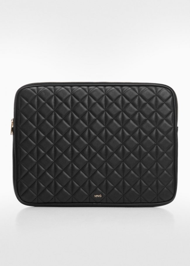 Mango Funda portátil acolchada - Negro
