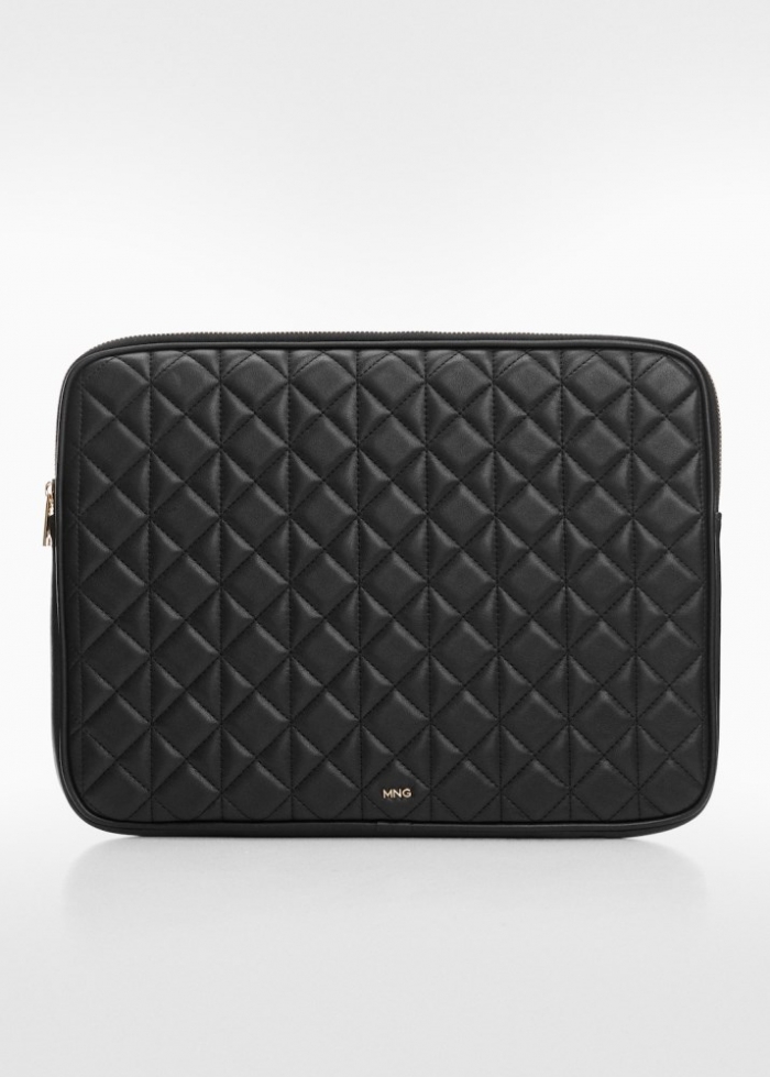 Mango Funda portátil acolchada - Negro