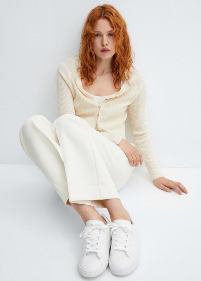 Mango Deportivas cordones - Blanco