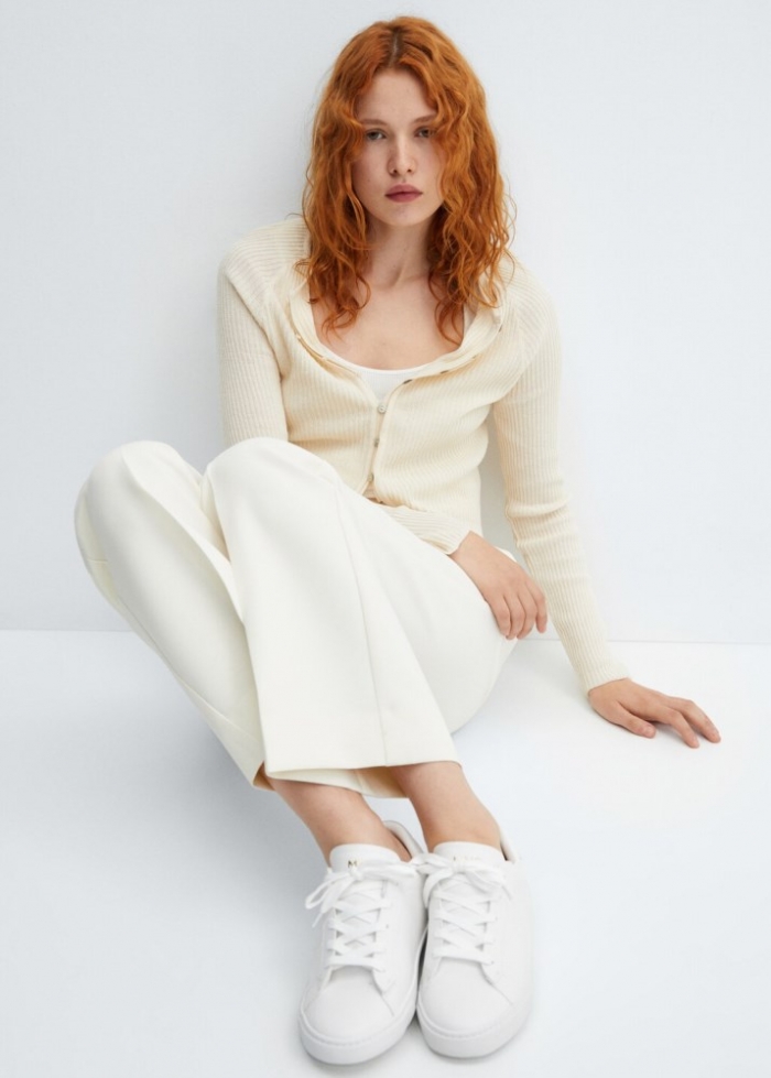 Mango Deportivas cordones - Blanco