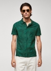 Mango Polo estampado palmeras - Esmeralda