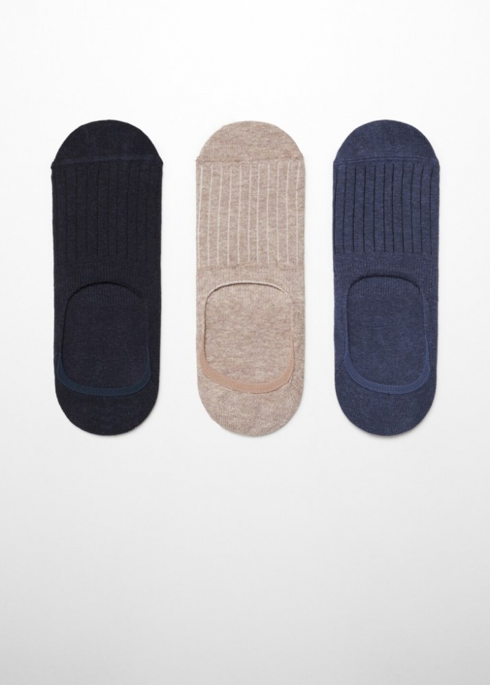Mango Pack 3 calcetines diseño rayas - Azul celeste