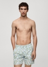 Mango Bañador estampado frutas - Azul celeste