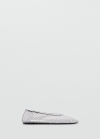 Mango Zapato mesh metalizado - Plata