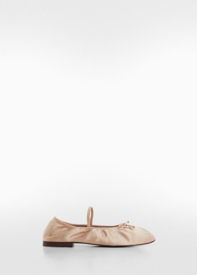 Mango Bailarina elástica satinada - Beige