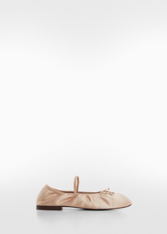 Mango Bailarina elástica satinada - Beige