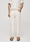 Mango Jeans algodón relaxed fit - Vainilla