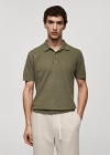 Mango Polo punto manga corta - Verde bosque