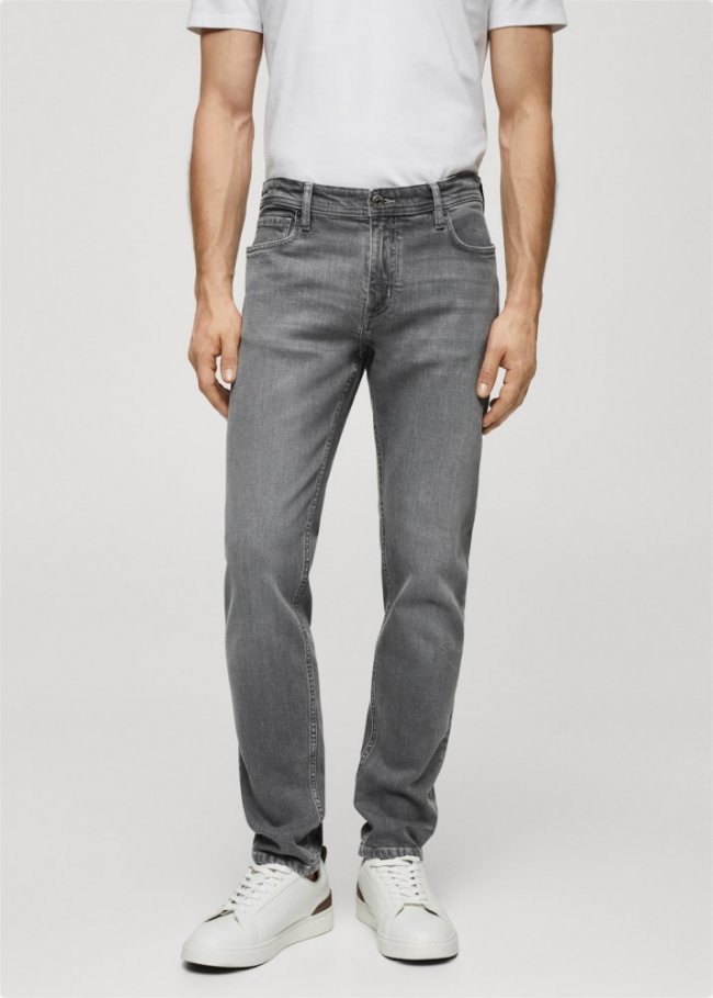 Mango Jeans Jan slim fit - Gris