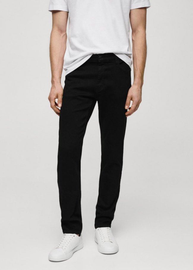 Mango Jeans Patrick slim fit Ultra Soft Touch - Denim negro