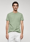 Mango Camiseta básica algodón - Verde