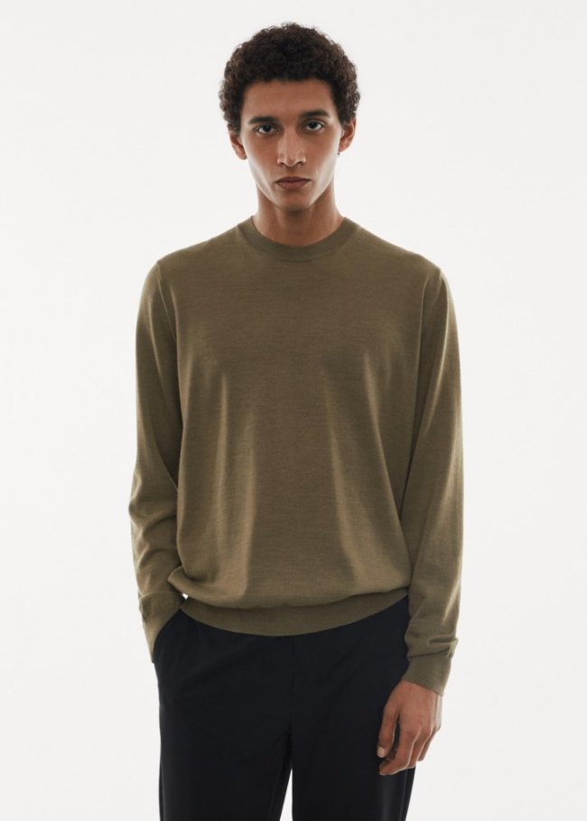 Mango Jersey lana merino lavable - Verde