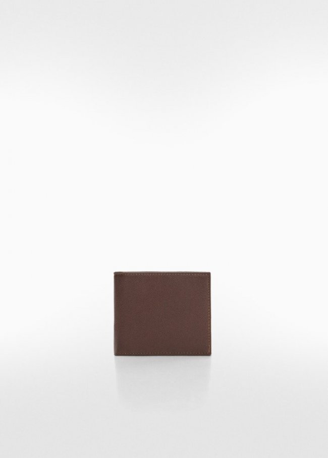 Mango Billetero tarjetero anti contacless - Chocolate