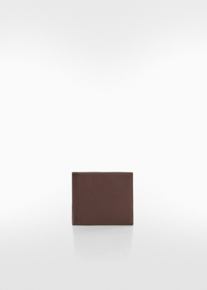 Mango Billetero tarjetero anti contacless - Chocolate