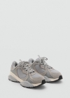 Mango Deportivas paneles piel - Beige