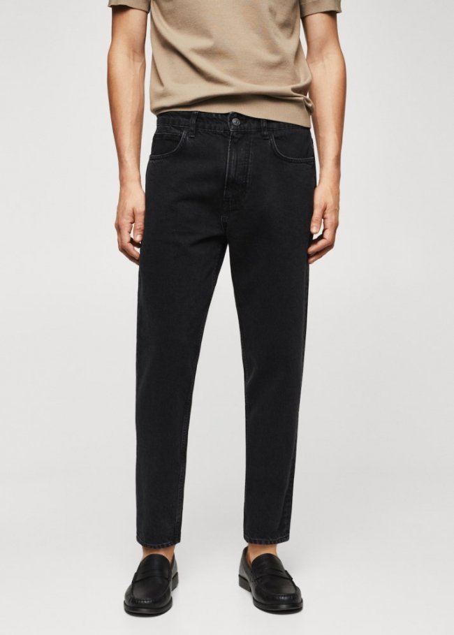 Mango Jeans carrot fit - Denim negro