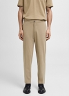 Mango Pantalón traje slim fit algodón - Beige