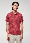 Mango Polo estampado palmeras - Rojo