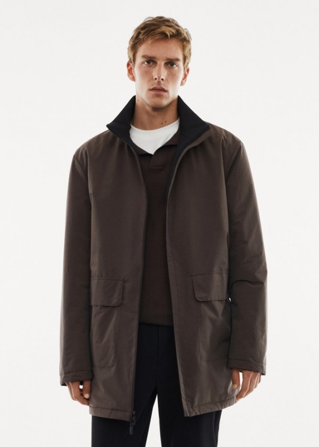 Mango Parka reversible acolchada water repellent - Gris