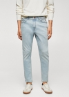 Mango Jeans Tom tapered cropped - Azul claro