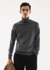 Mango Jersey 100% lana merino cuello alto - Gris